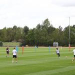 ST ALBANS, ENGLAND - MAY 22: Arsenal during a training session at London Colney on May 22, 2020 in St Albans, England. (Photo by Stuart MacFarlane/Arsenal FC via Getty Images)