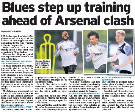 200601 manchester evening news manchester city training