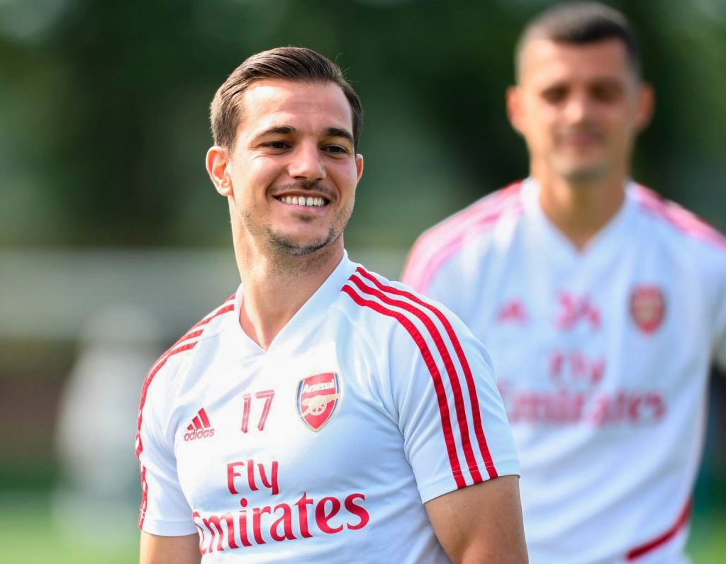 Nketiah back in: Arsenal Predicted Lineup vs Aston Villa 5 Cedric Soares (Photo via Soares on Twitter)