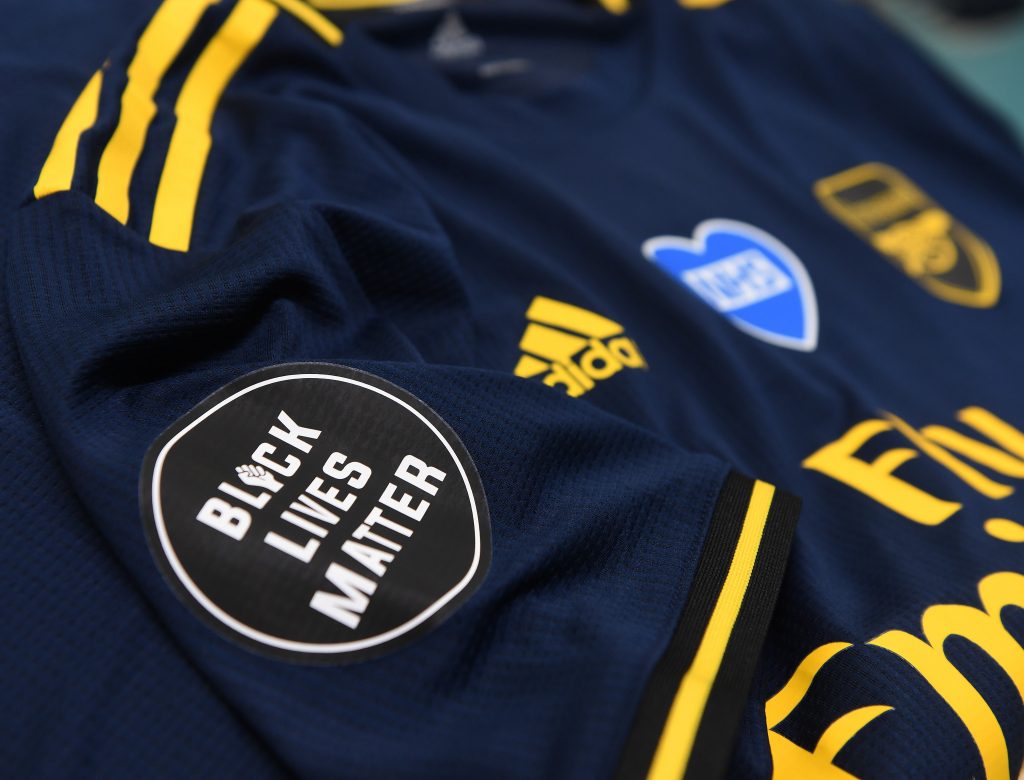 Photos: Arsenal updated kit with NHS and BLM logos 2 Arsenal shirt for Manchester City (Photo via Arsenal on Twitter)