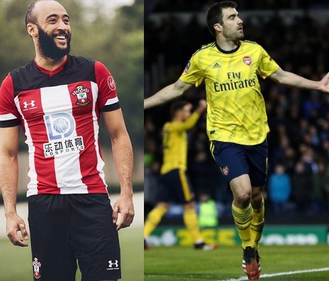 Southampton Home Kit vs Arsenal Away Kit