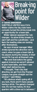 200707 daily mirror chris wilder arteta