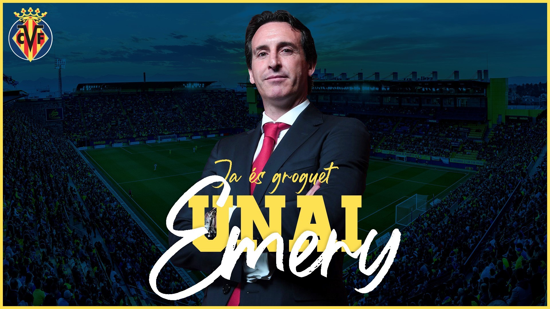 How many Emery players has Mikel Arteta got rid of? 2 Villarreal unveil Unai Emery as head coach (Photo via Villarreal CF)