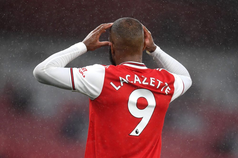 4 players Arteta seems to want but Arsenal don't 3 LONDON, ENGLAND - JULY 07: Alexandre Lacazette of Arsenal reacts during the Premier League match between Arsenal FC and Leicester City at Emirates Stadium on July 07, 2020 in London, England. Football Stadiums around Europe remain empty due to the Coronavirus Pandemic as Government social distancing laws prohibit fans inside venues resulting in all fixtures being played behind closed doors. (Photo by Michael Regan/Getty Images)
