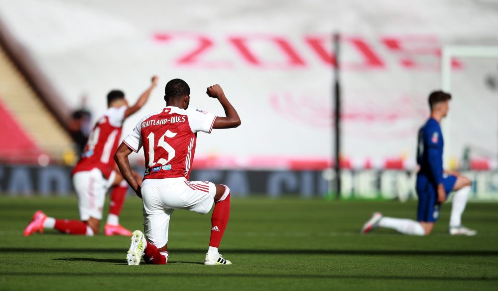4 players Arteta seems to want but Arsenal don't 4 LONDON, ENGLAND - AUGUST 01: Ainsley Maitland-Niles of Arsenal takes a knee in support of the Black Lives Matter movement during the Heads Up FA Cup Final match between Arsenal and Chelsea at Wembley Stadium on August 01, 2020 in London, England. Football Stadiums around Europe remain empty due to the Coronavirus Pandemic as Government social distancing laws prohibit fans inside venues resulting in all fixtures being played behind closed doors. (Photo by Adam Davy/Pool via Getty Images)