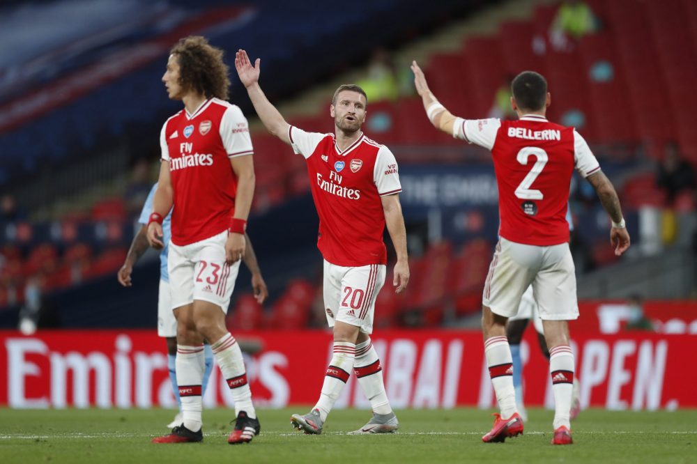 Mustafi ruled out for rest of season + pre-Watford team news 2 LONDON, ENGLAND - JULY 18: Shkodran Mustafi of Arsenal reacts during the FA Cup Semi Final match between Arsenal and Manchester City at Wembley Stadium on July 18, 2020 in London, England. Football Stadiums around Europe remain empty due to the Coronavirus Pandemic as Government social distancing laws prohibit fans inside venues resulting in all fixtures being played behind closed doors. (Photo by Matthew Childs/Pool via Getty Images)