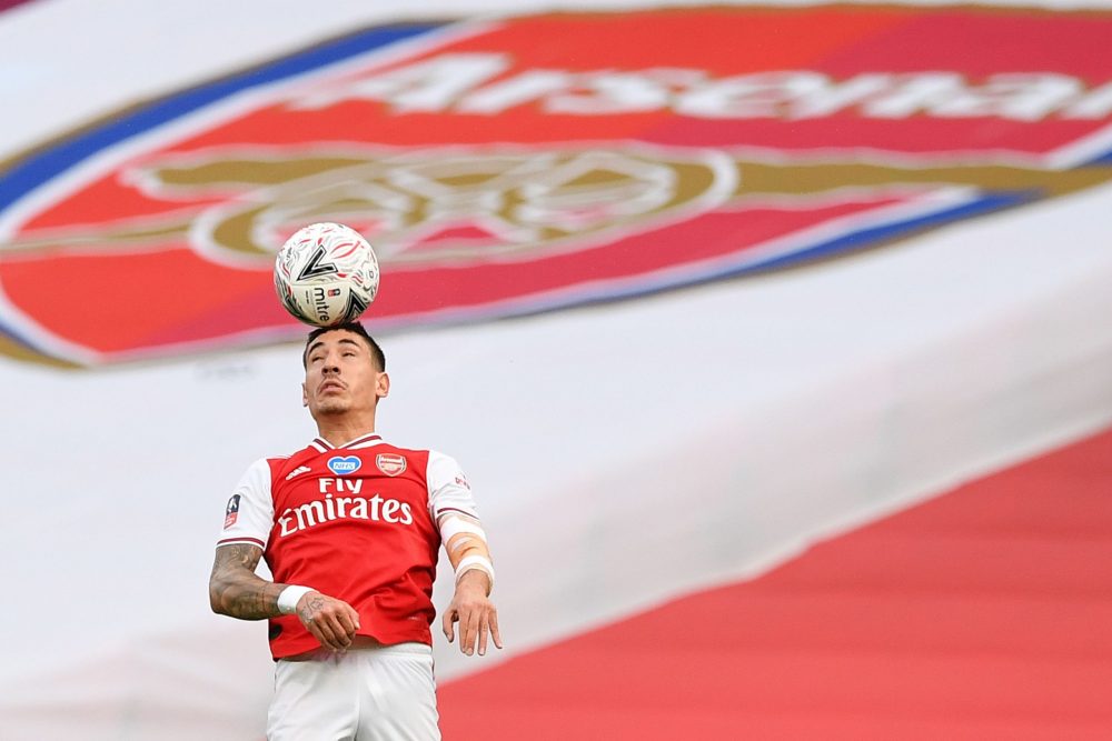 Hector Bellerin agrees 5-year deal with Real Betis 4 Arsenal's Spanish defender Hector Bellerin heads the ball during the English FA Cup semi-final football match between Arsenal and Manchester City at Wembley Stadium in London, on July 18, 2020. (Photo by JUSTIN TALLIS / POOL / AFP)