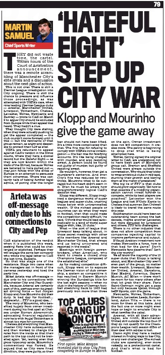Arsene Wenger spent in 22 years what Pep Guardiola spent in 4 4 Martin Samuel today (15 July 2020)