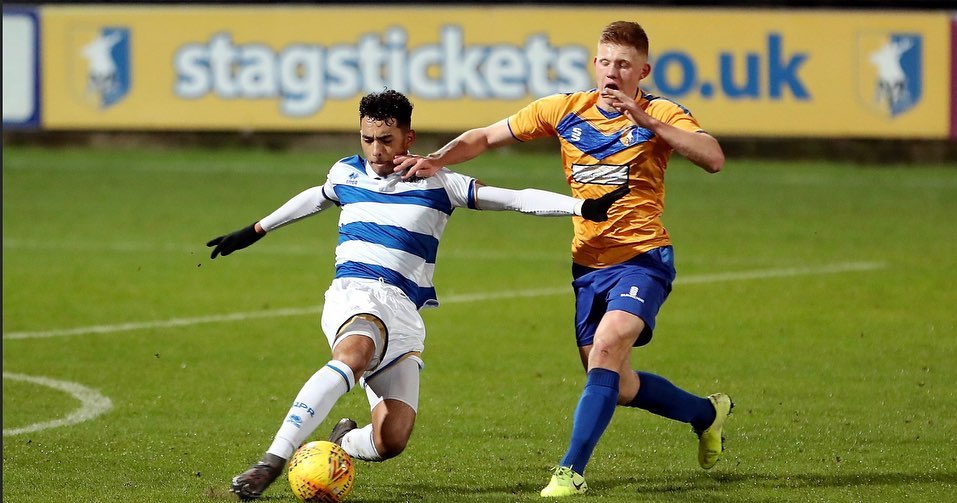 Kayden Harrack with Queens Park Rangers (Photo via Harrack on Instagram)