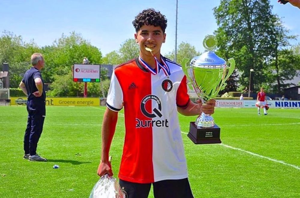 Salah-Eddine Oulad M'hand with Feyenoord (Photo via SCCR212 on Twitter)