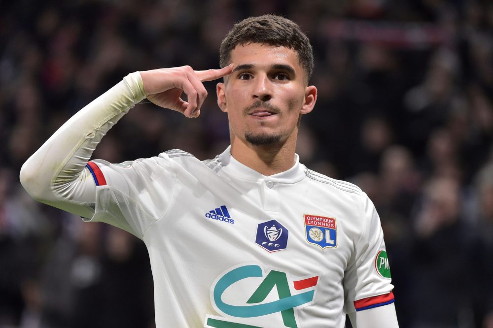 Houssem Aouar to Arsenal? Lyon's French midfielder Houssem Aouar celebrates after scoring the opener during the French Cup quarter-final football m...