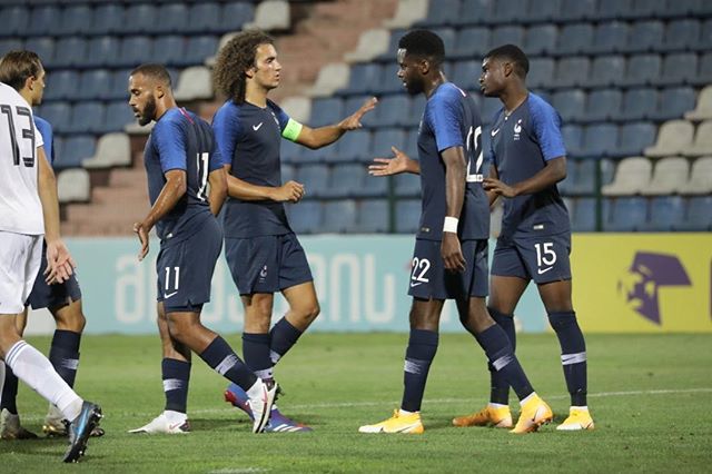 Matteo Guendouzi with the France u21s (Photo via Guendouzi on Instagram)
