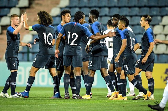 Matteo Guendouzi with the France u21s (Photo via Guendouzi on Instagram)