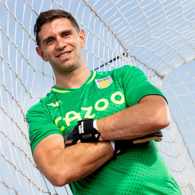 Emi Martinez after signing for Aston Villa (Photo via AVFC.co.uk)