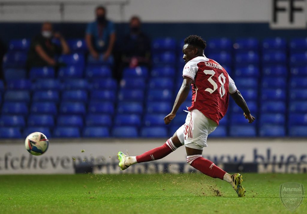 Hot shot Arsenal striker scores again as u23s win final game 3 Folarin Balogun with the Arsenal u21s (Photo via David Price on Twitter)