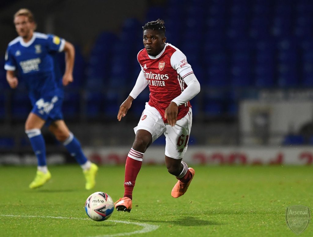 Video highlights: Lewis & Balogun score in Arsenal u21 victory over Ipswich 2 Tim Akinola with the Arsenal u21s (Photo via David Price on Twitter)