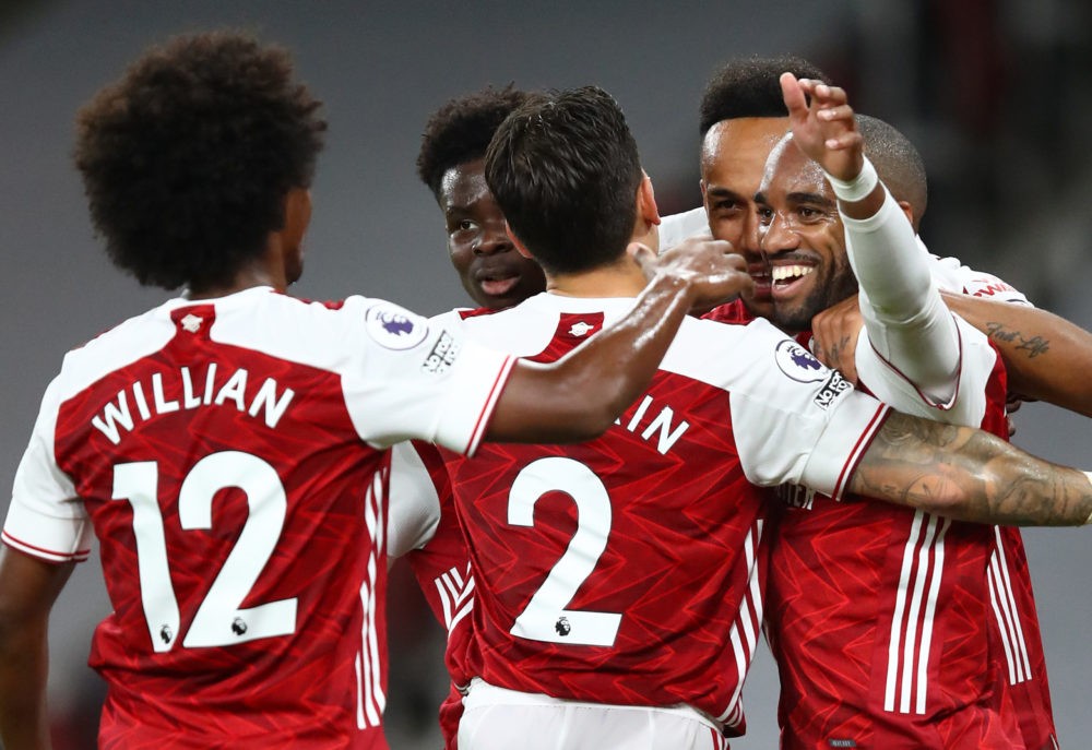 LONDON, ENGLAND - SEPTEMBER 19: <> during the Premier League match between Arsenal and West Ham United at Emirates Stadium on September 19, 2...