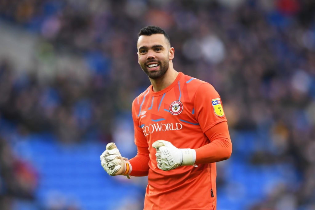 Arsenal eye 2 goalkeepers in case Mat Ryan doesn't work out 2 CARDIFF, WALES - FEBRUARY 29: David Raya of Brentford celebrates his sides second goal scored by Bryan Mbeumo of Brentford during the Sky Bet Championship match between Cardiff City and Brentford at the Cardiff City Stadium on February 29, 2020 in Cardiff, Wales. (Photo by Stu Forster/Getty Images)