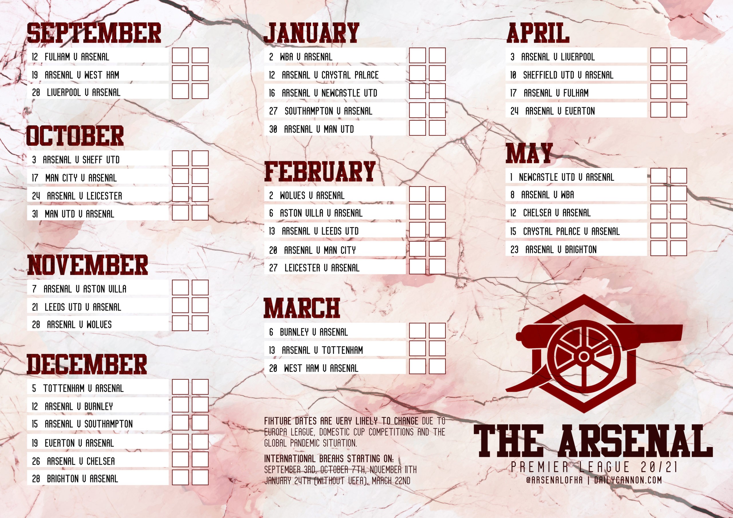 Premier League fixtures