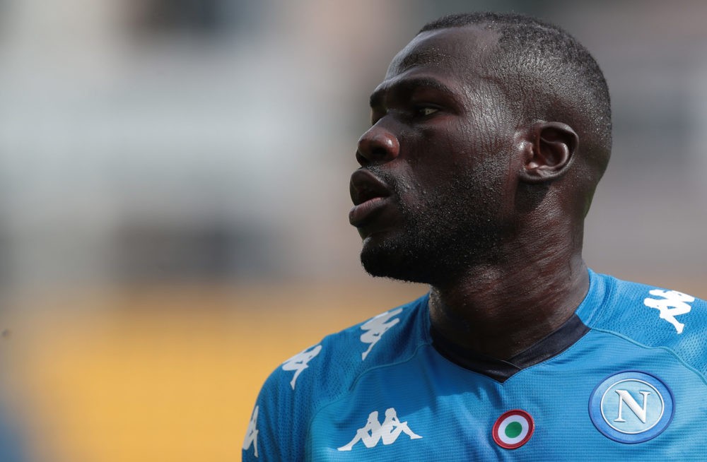 PARMA, ITALY - SEPTEMBER 20: Kalidou Koulibaly of SSC Napoli looks on during the Serie A match between Parma Calcio and SSC Napoli at Stadio Ennio ...