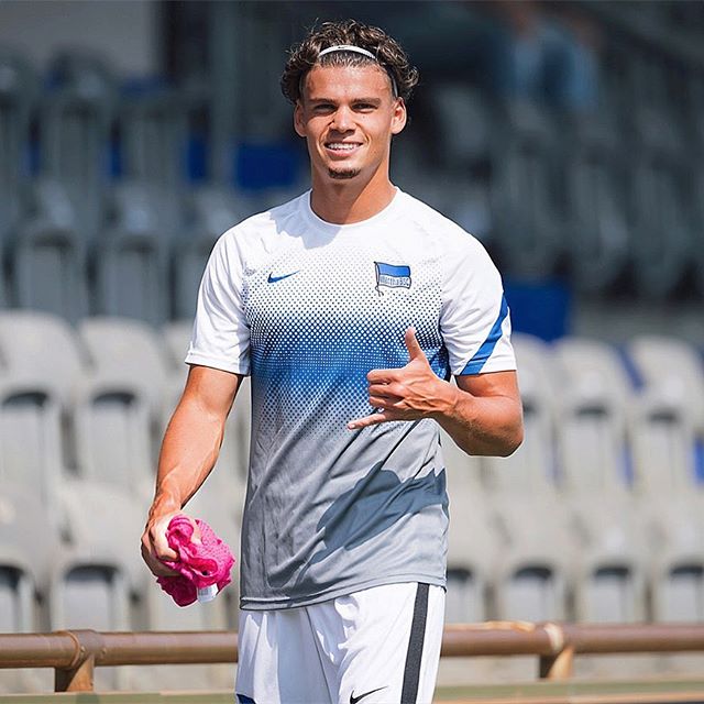 Omar Rekik with Hertha BSC (Photo via Rekik on Instagram)