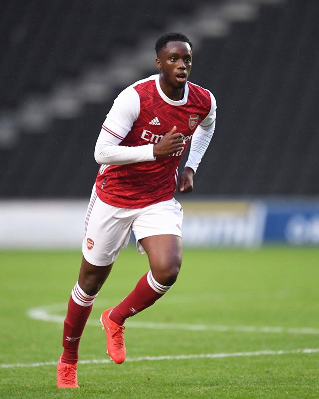 Arsenal loanee's deal extended despite ligament damage 2 James Olayinka with Arsenal (Photo via Olayinka on Instagram)