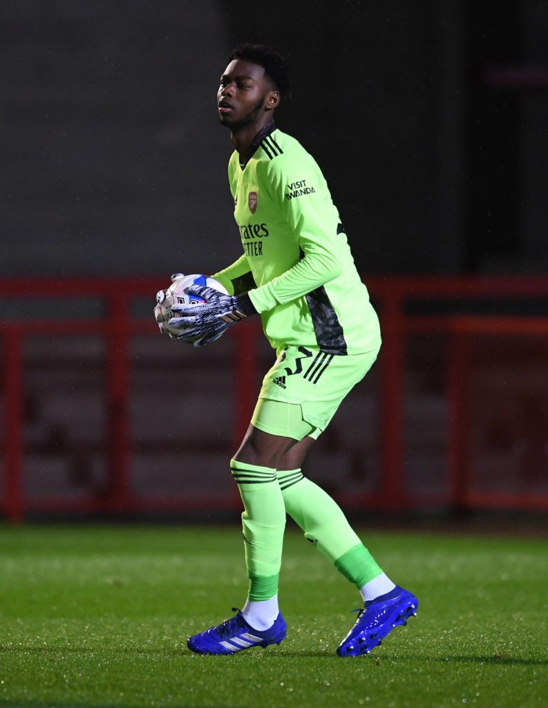 Arthur Okonkwo finally in positive contract talks over expiring deal 2 Arthur Okonkwo with the Arsenal u21s (Photo via Okonkwo on Twitter)