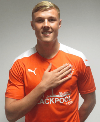 Daniel Ballard via Blackpool FC