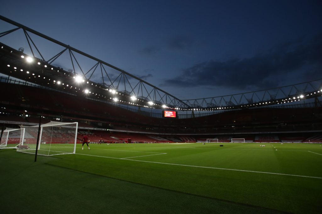 Arsenal to host youth clash with Chelsea at the Emirates Stadium 3 The goalkeepers warm up for the English Premier League football match between Arsenal and West Ham United at the Emirates Stadium in London on September 19, 2020. (Photo by JULIAN FINNEY/POOL/AFP via Getty Images)