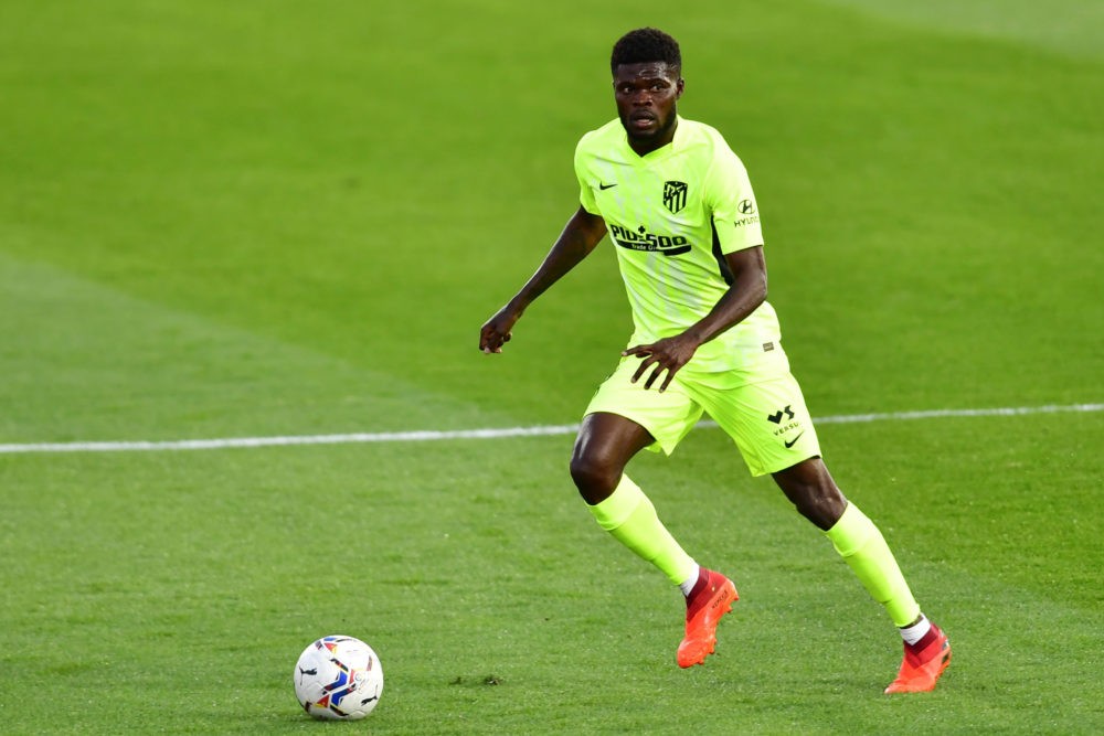 Arsenal pull a £45m rabbit out of nowhere and sign Thomas Partey 2 Atletico Madrid' Ghana midfielder Thomas Partey controls the ball during the Spanish league football match SD Huesca against Club Atletico de Madrid at the El Alcoraz stadium in Huesca on September 30, 2020. (Photo by Pau BARRENA / AFP)