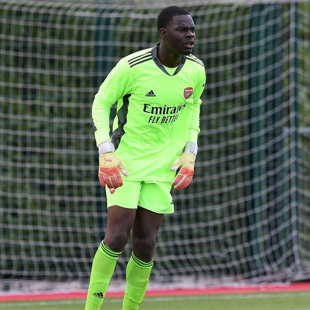 Ovie Ejeheri with Arsenal (Photo via Ejeheri on Instagram)