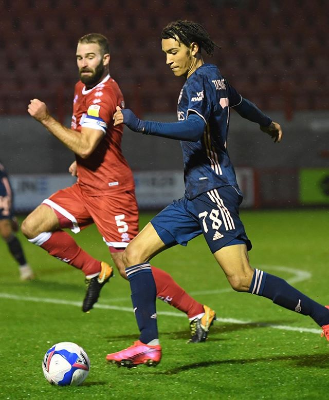 Kido Taylor-Hart with the Arsenal u21s (Photo via Taylor-Hart on Instagram)