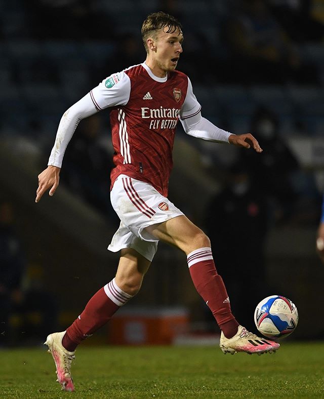 Nikolaj Duus Moller with the Arsenal u21s (Photo via Moller on Instagram)