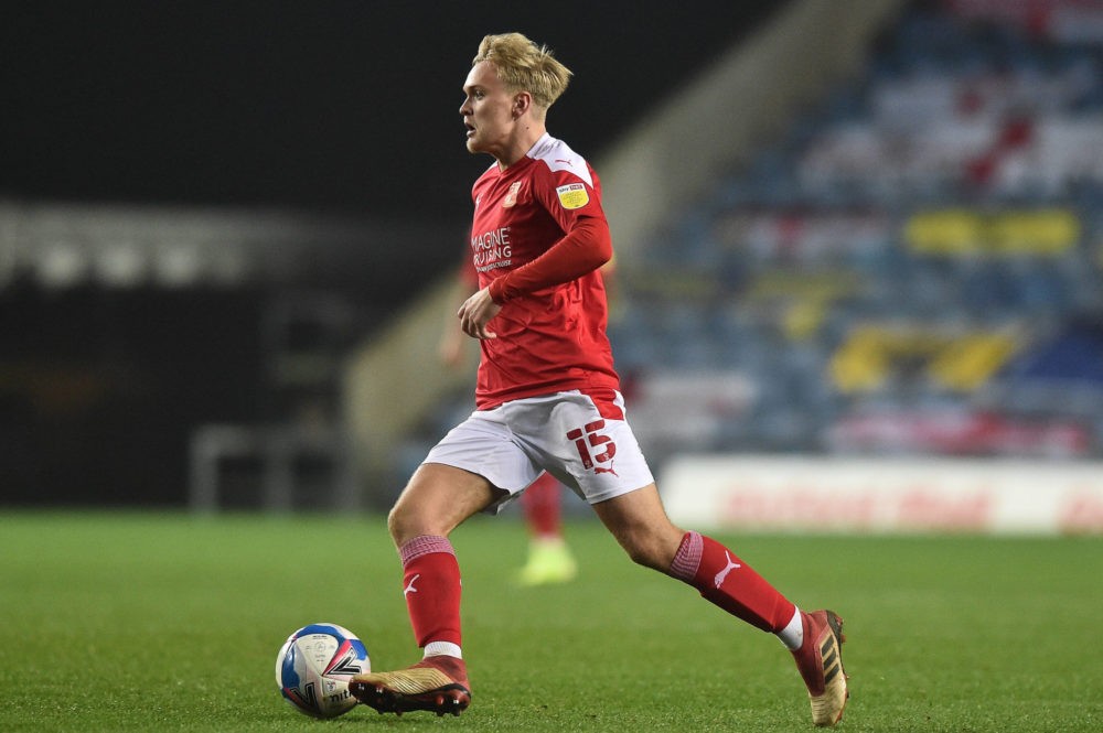 Swindon Town Midfielder Matthew Smith runs with the ball during the EFL Sky Bet League 1 match between Oxford United and Swindon Town at the Kassam...