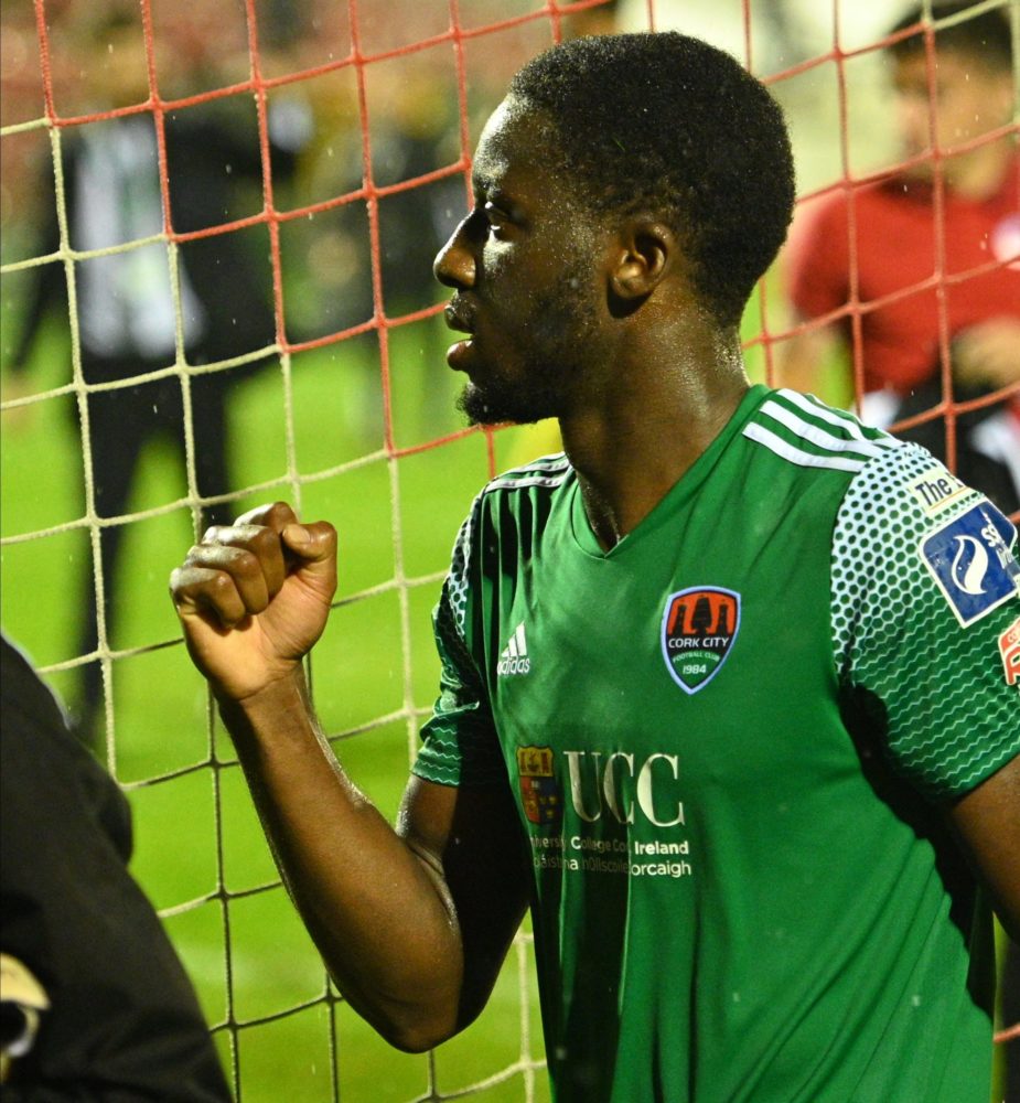 Joseph Olowu with Cork City (Photo via Cork City on Twitter)