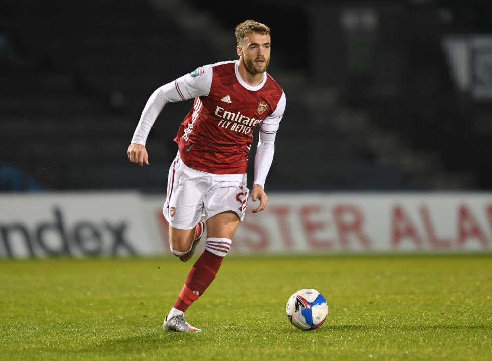 Calum Chambers with the Arsenal u21s (Photo via Arsenal Academy on Twitter)