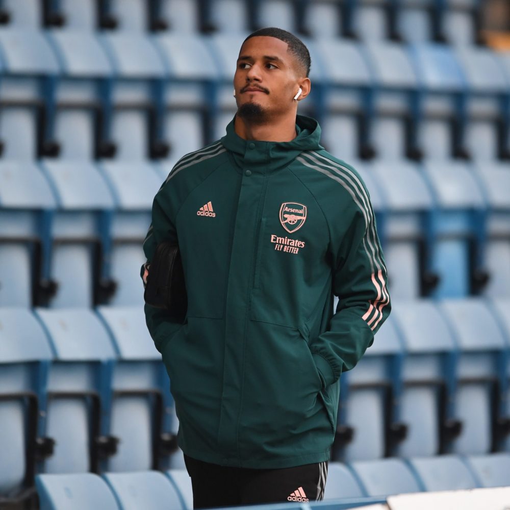 William Saliba with the Arsenal u21s (Photo via Arsenal Academy on Twitter)