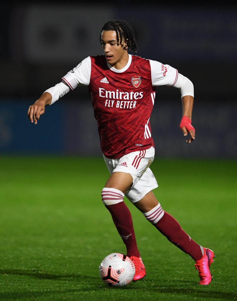 Kido Taylor-Hart with the Arsenal u23s (Photo via Arsenal Academy on Twitter)