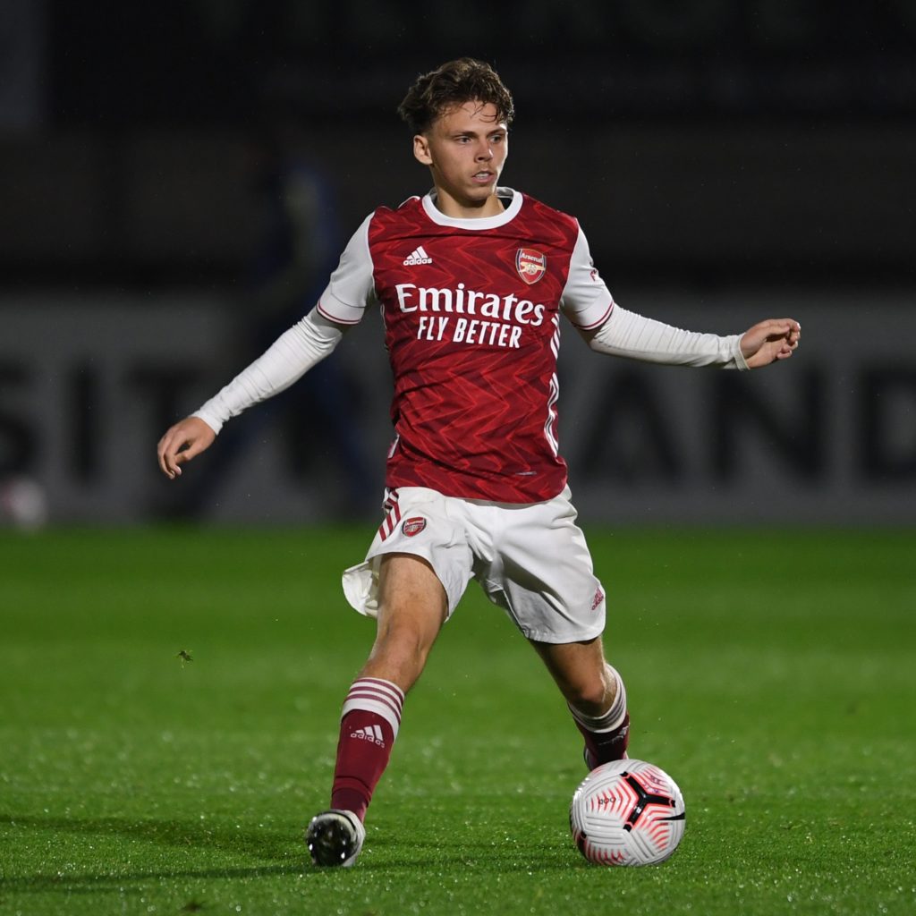 Ben Cottrell with the Arsenal u23s (Photo via Arsenal Academy on Twitter)