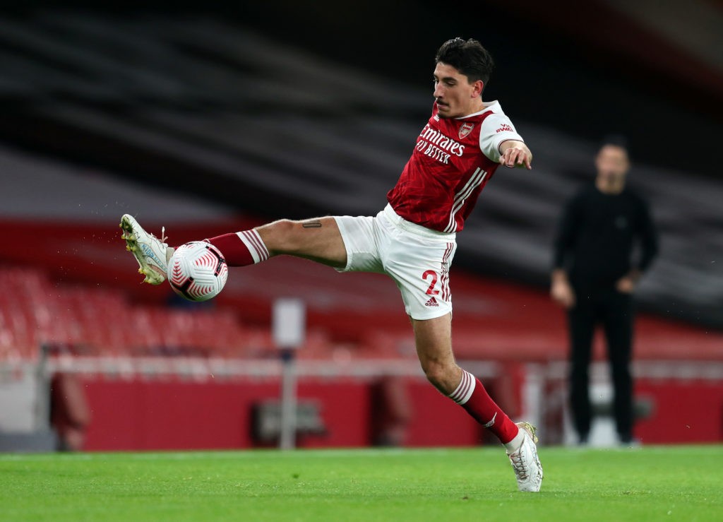 Arsenal 27yo open to Barcelona transfer amid growing interest 3 LONDON, ENGLAND: Hector Bellerin of Arsenal during the Premier League match between Arsenal and Leicester City at Emirates Stadium on October 25, 2020. (Photo by Catherine Ivill/Getty Images)
