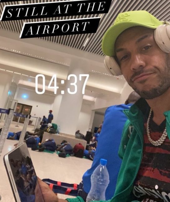 Aubameyang at the airport