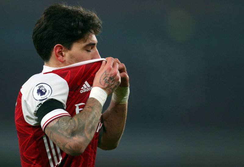 Arsenal's Spanish defender Hector Bellerin during the English Premier League football match between Arsenal and Wolverhampton Wanderers at the Emir...