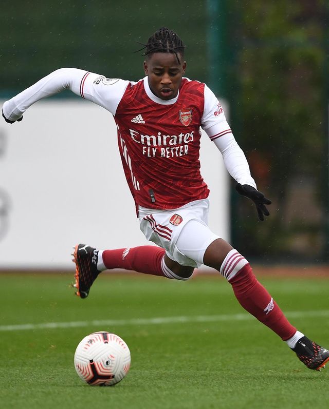 George Lewis with the Arsenal u23s (Photo via Lewis on Instagram)