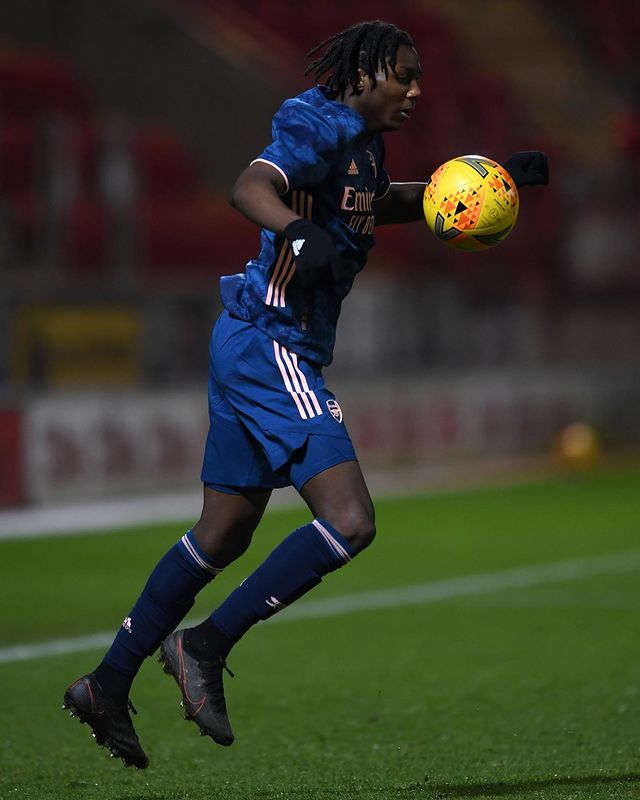 16-year-old catching the eye after rapid rise through Arsenal academy 2 Brooke Norton-Cuffy with the Arsenal academy (Photo via Norton-Cuffy on Instagram)