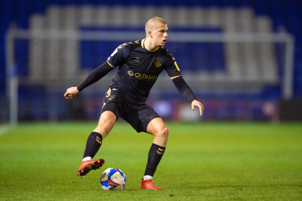 Arsenal loanee impresses again after TOTW appearance 2 Harry Clarke of Oldham Athletic during the Sky Bet League 2 match at Boundary Park, Oldham. Copyright: Matt Wilkinson