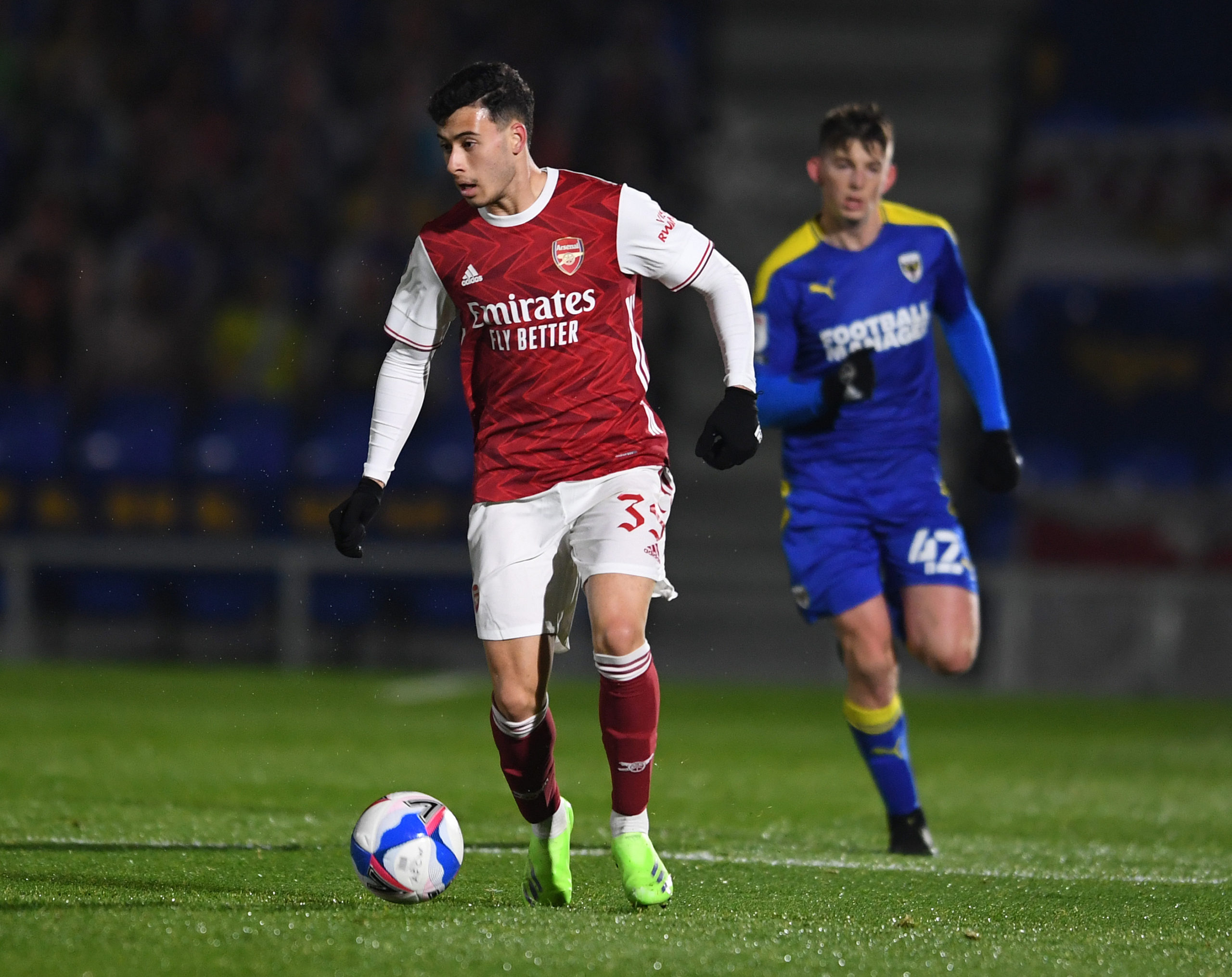 Gabriel Martinelli with the Arsenal u21s (Photo by Arsenal Academy on Twitter)