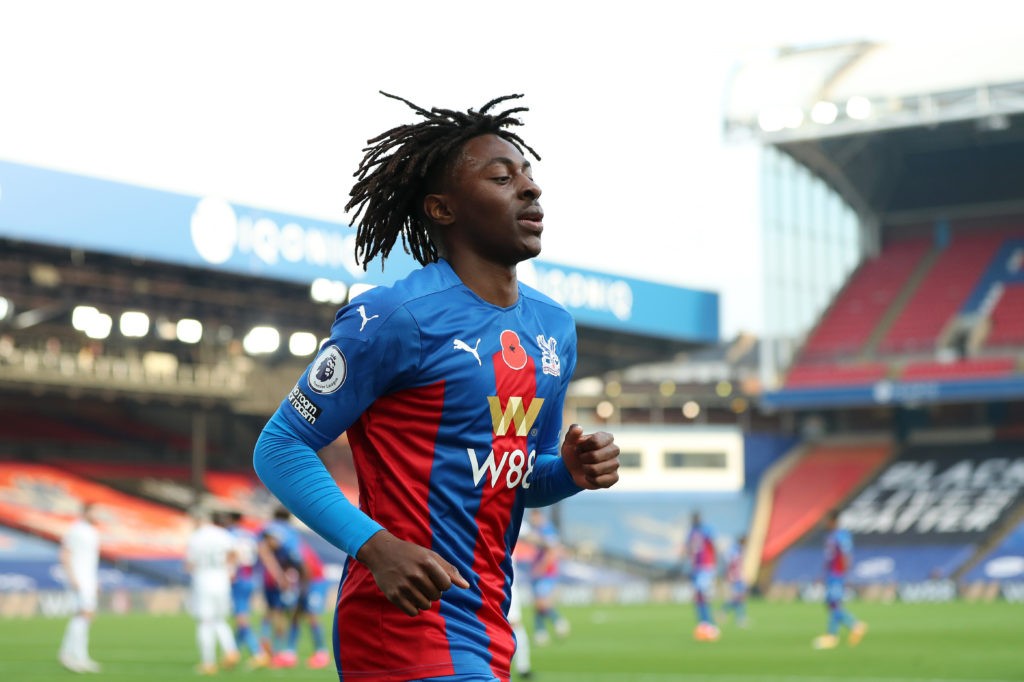 LONDON, ENGLAND: Eberechi Eze of Crystal Palace in action during the Premier League match between Crystal Palace and Leeds United at Selhurst Park on November 07, 2020. (Photo by Naomi Baker/Getty Images)