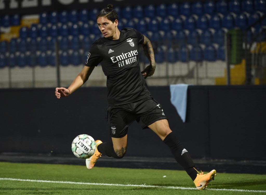22-year-old striker ditches agent ahead of summer move 4 Benfica's Uruguayan forward Darwin Nunez controls the ball during the Portuguese League football match between Famalicao and Benfica at the Famalicao Municipal Stadium in Vila Nova de Famalicao on September 18, 2020. (Photo by MIGUEL RIOPA/AFP via Getty Images)