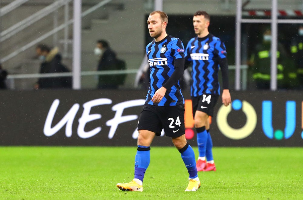 5 defeats, 3 draws: Arsenal winless in 2022 + news roundup 9 MILAN, ITALY - DECEMBER 09: Christian Eriksen of Inter Milan reacts at full-time after the UEFA Champions League Group B stage match between FC Internazionale and Shakhtar Donetsk at Stadio Giuseppe Meazza on December 09, 2020 in Milan, Italy. Sporting stadiums around Italy remain under strict restrictions due to the Coronavirus Pandemic as Government social distancing laws prohibit fans inside venues resulting in games being played behind closed doors. (Photo by Marco Luzzani/Getty Images)