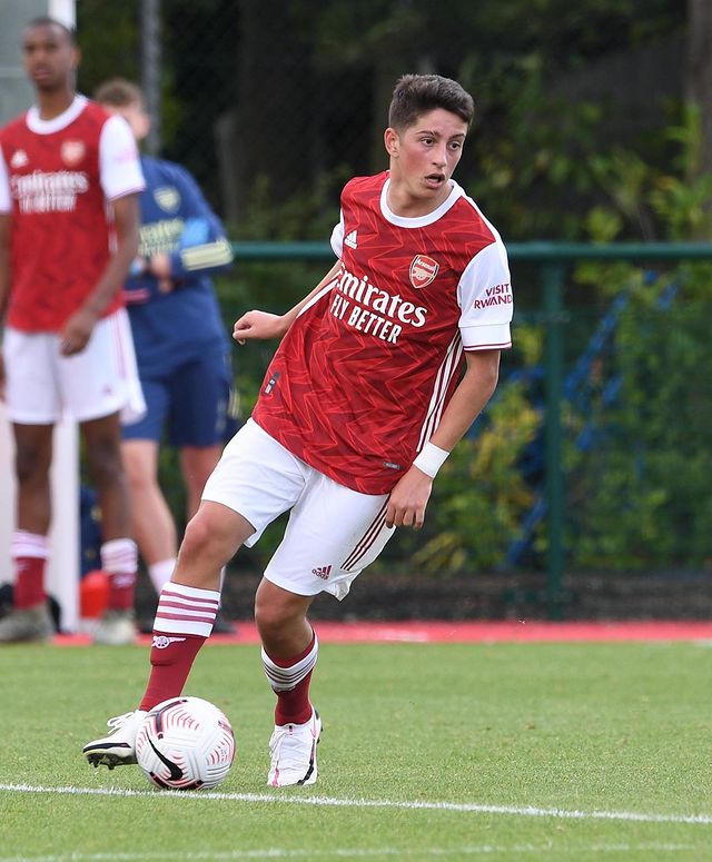 Luigi Gaspar with Arsenal (Photo via Gaspar on Instagram)